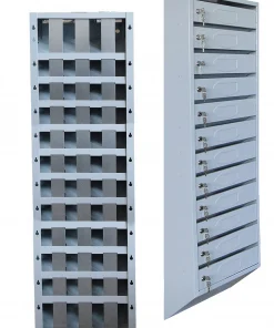 Почтовый ящик подъездный 12-секционный с задними ограничительными полосами, ЯПО-12