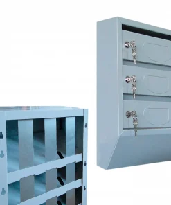 Почтовый ящик 3-секционный с задними ограничительными полосами узкий, ЯПУО-3