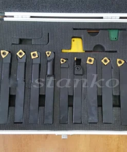 Набор токарных резцов со сменными пластинами сечением 12 мм - 9 шт. (новая модификация)