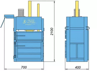 Пресс гидравлический пакетировочный, ПГП -6/9с мини