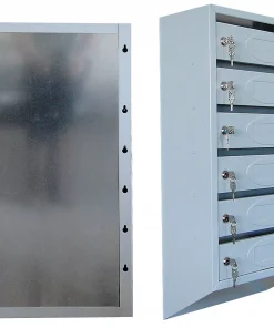 Почтовый ящик 6-секционный с задней стенкой многоквартирный, ЯПС-6