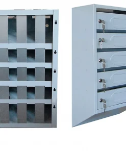 Почтовый ящик многоквартирный 5-секционный с задними ограничительными полосами, ЯПО-5