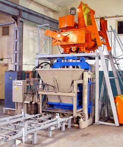 Производство стеновых камней, «Мастек» - стационарный вариант с РБУ на эстакаде