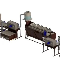 Линия переработки пленки ПНД, ПВД, ПП с пресс-агломератором, 400кг/ч