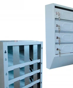 Почтовый ящик 4-секционный с задними ограничительными полосами узкий, ЯПУО-4