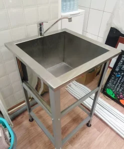 Мойка сварная 1-секционная 60/60/86 + смеситель