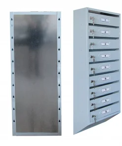 Почтовый ящик 9-секционный с задней стенкой и шильдиками металлический, ЯПСШ-9