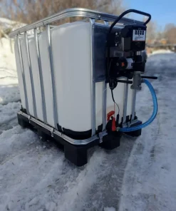 Мобильный топливный модуль для ДТ на базе еврокуба 640 л, питание 12В